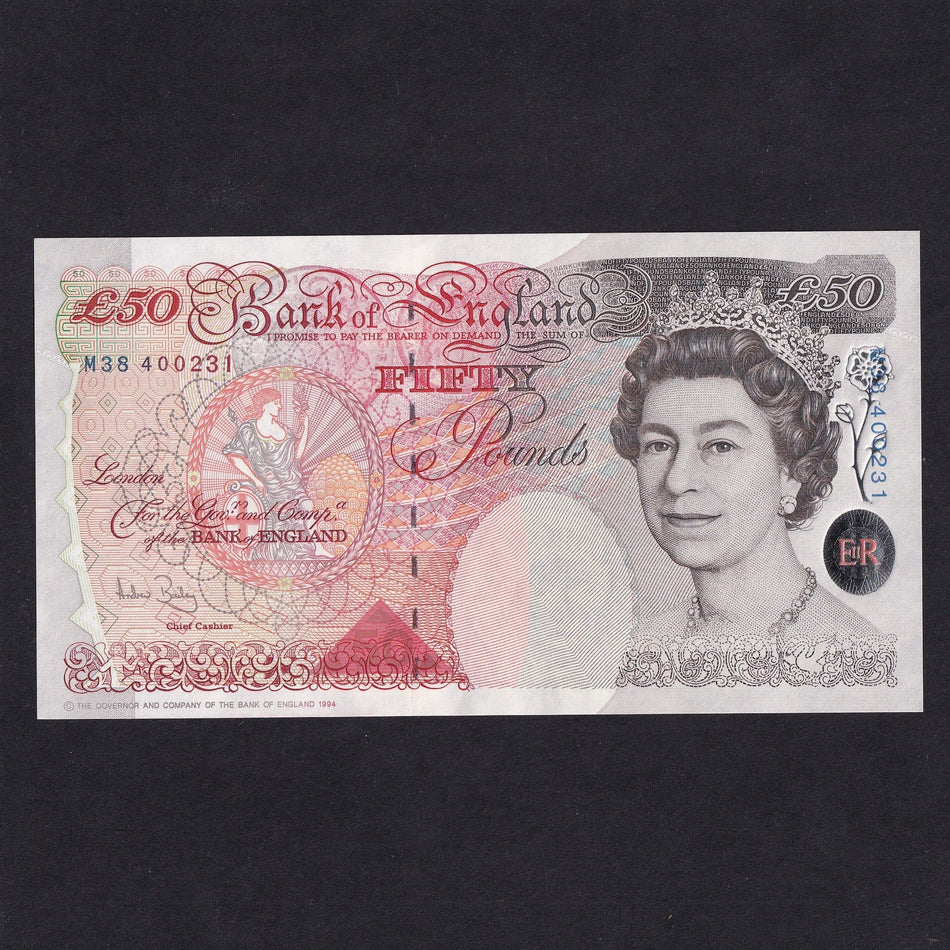 Bank of England (B404) Bailey, £50, M38, A/UNC