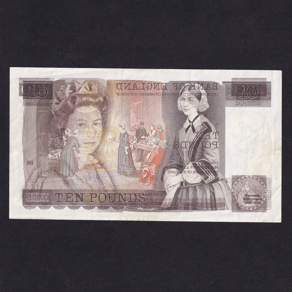 Bank of England (B330) Page, £10 error, J17 740347, set off, small handling mark, otherwise VF