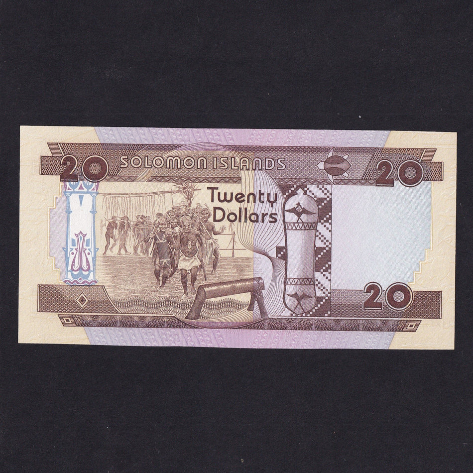 Solomon Islands (P16a) $20, 1986, Central, low serial, B/1 01847, UNC