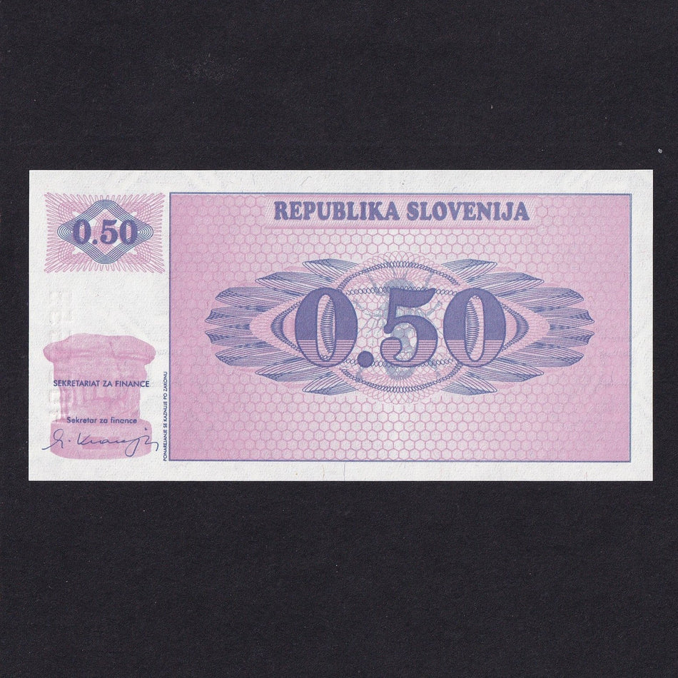 Slovenia (P1A) .50 Tolar, 1990, UNC