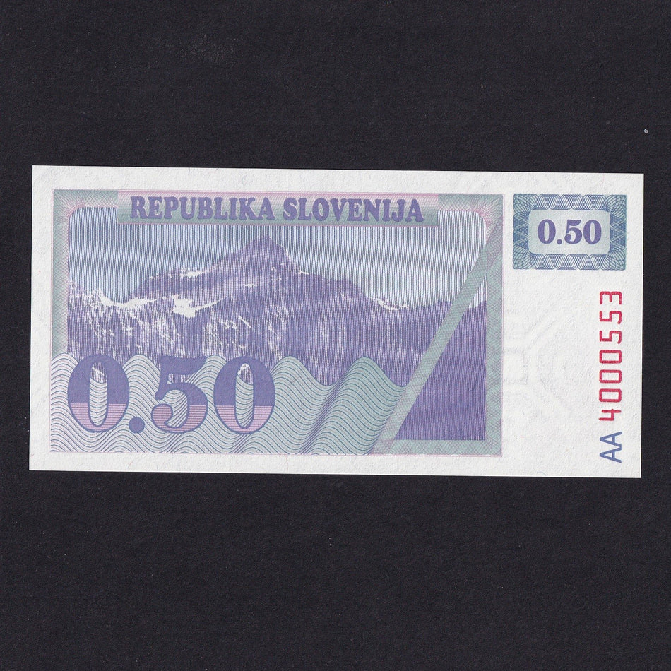 Slovenia (P1A) .50 Tolar, 1990, UNC