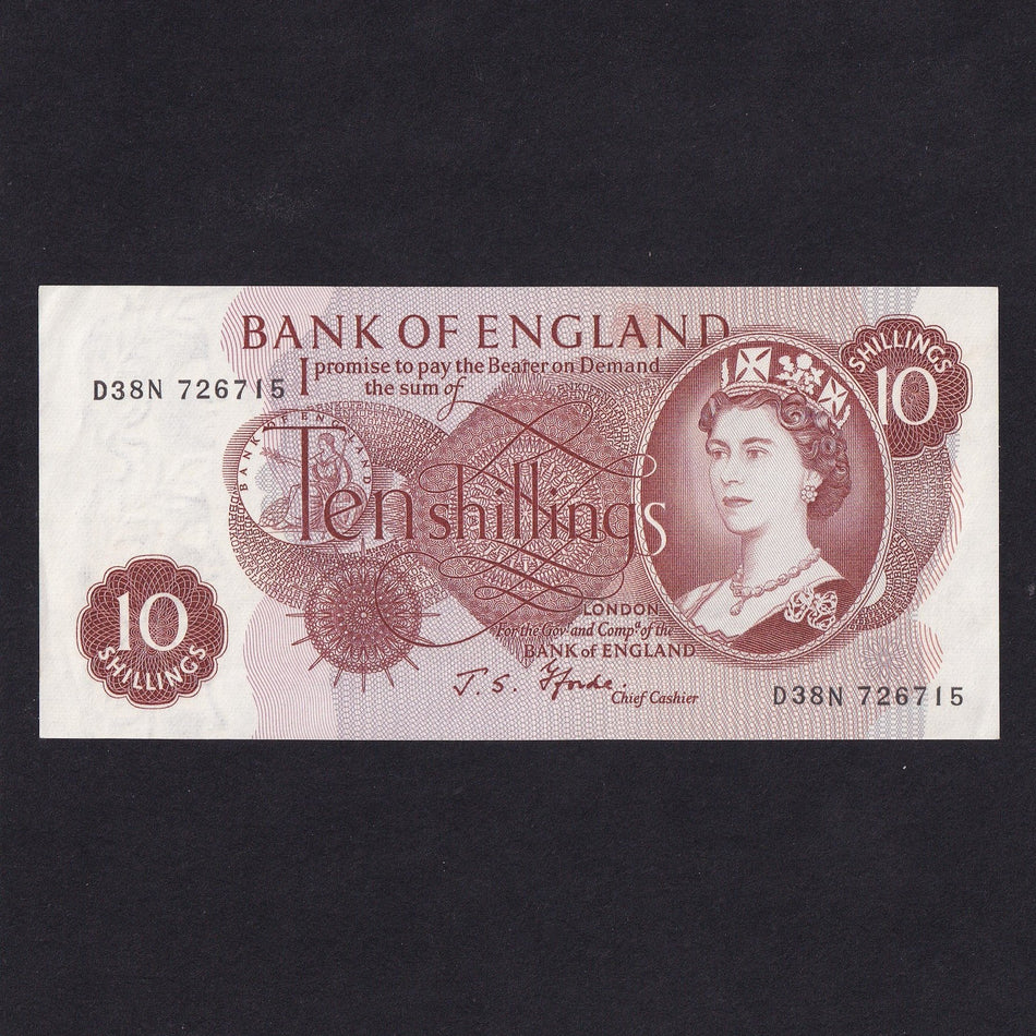 Bank of England (B310) Fforde, 10 Shillings, last million, D38N, Good EF