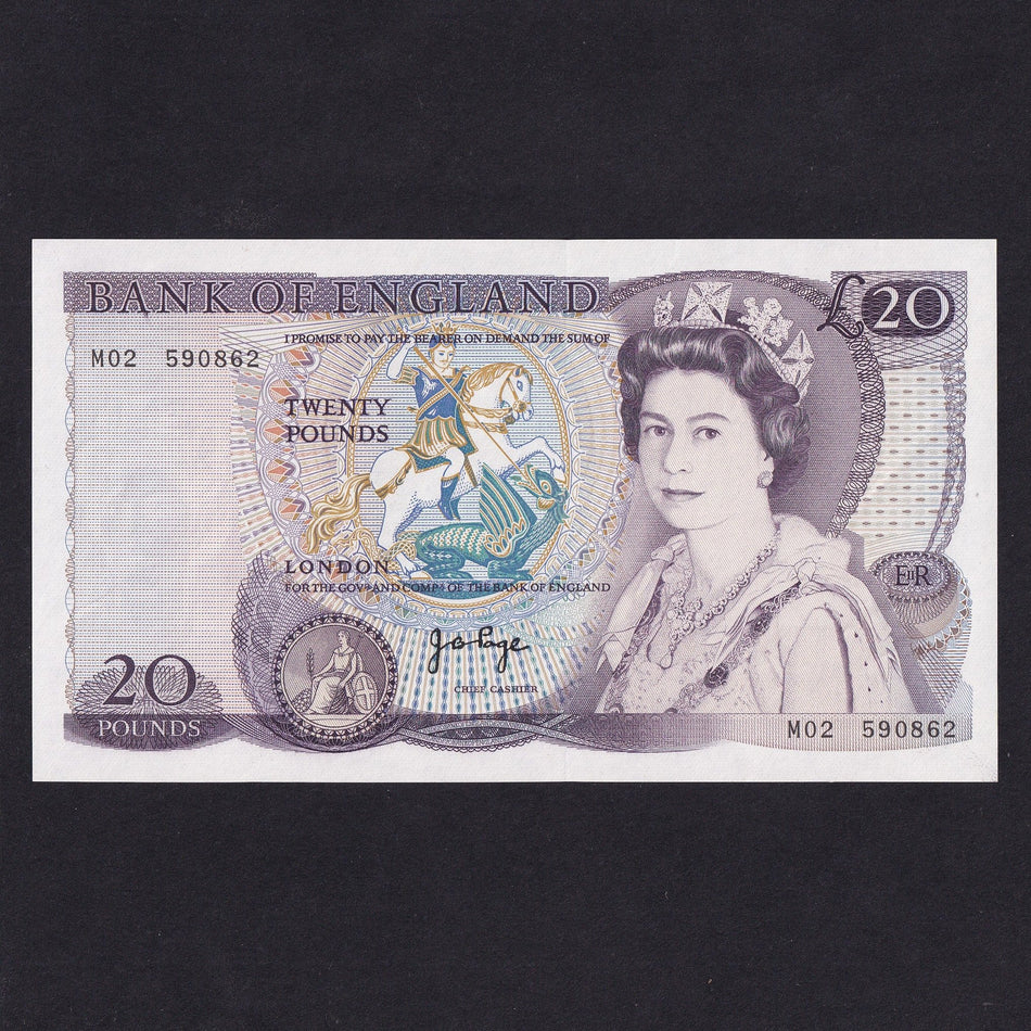 Bank of England (B329) Page, £20 replacement, M02 590862, UNC