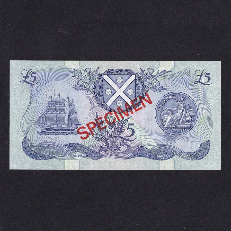 Scotland (P116b) £5 specimen, 6th November 1991, EK 000000, Pattullo/ Burt, BA115b, UNC