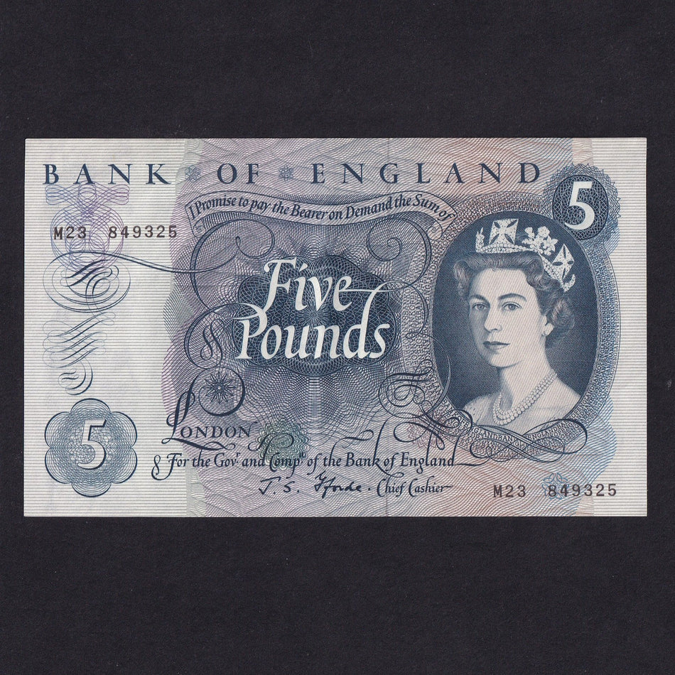 Bank of England (B313) Fforde, £5 replacement, M23 849325, Good VF