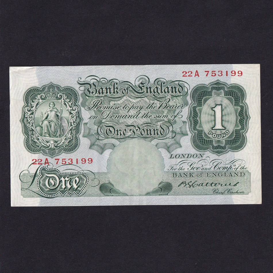 Bank of England (B226) Catterns, £1, 22A, Good VF