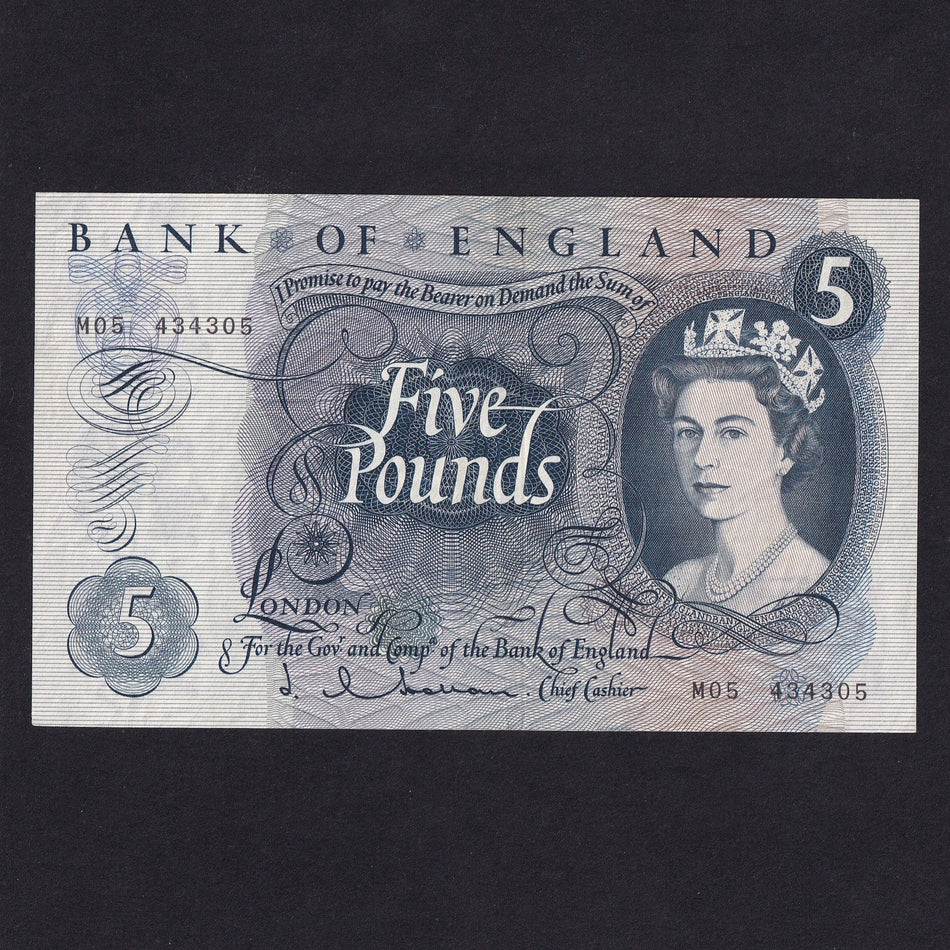 Bank of England (B298) Hollom, £5 replacement, M05 434305, VF