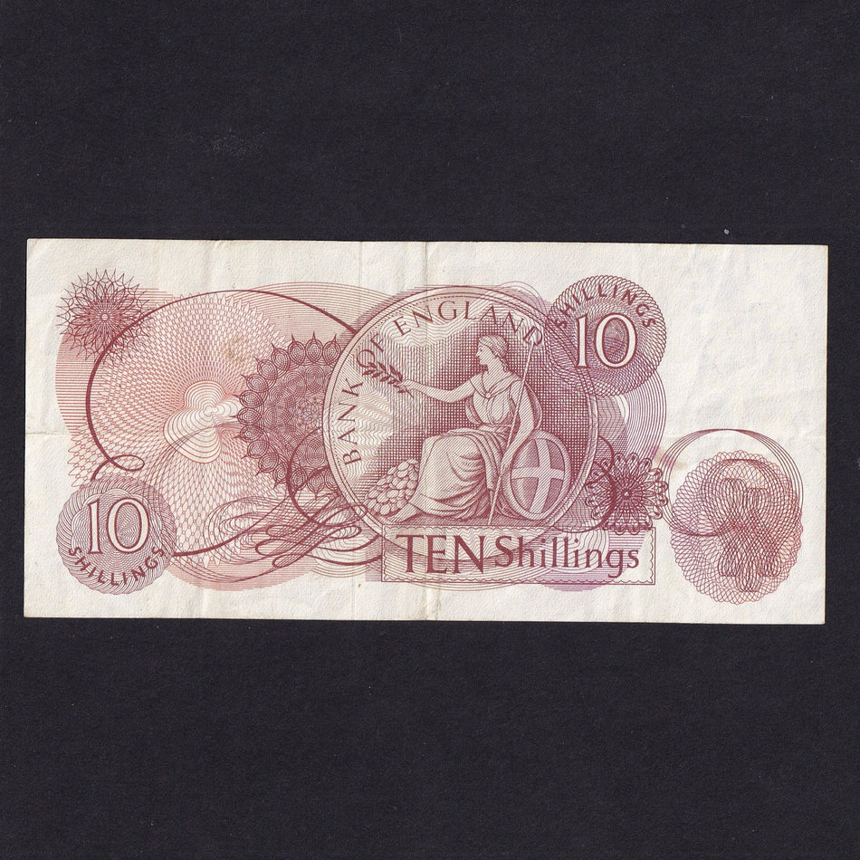 Bank of England (B294) Hollom, 10 Shillings, last million, Z99, VF