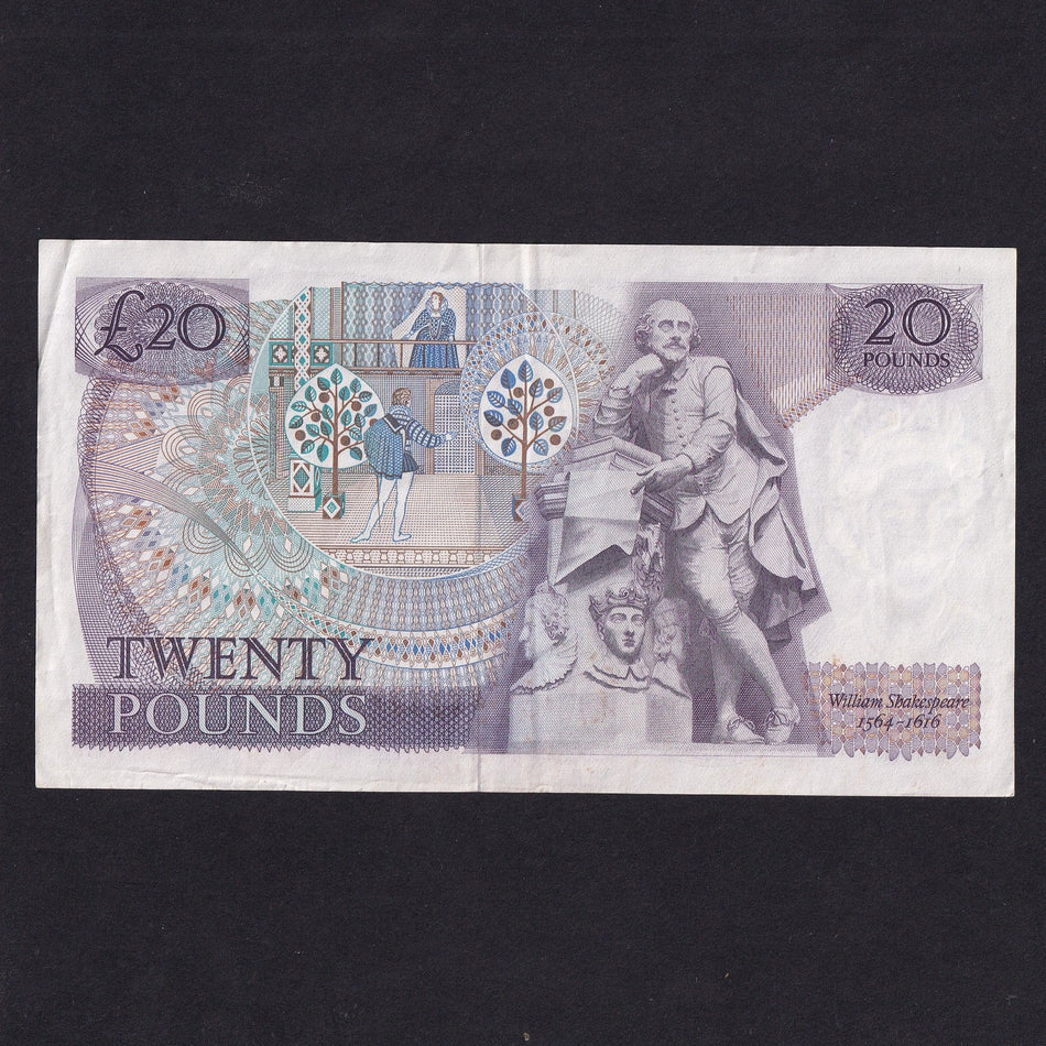 Bank of England (B329) Page, £20 replacement, M01 495470, rust, VF