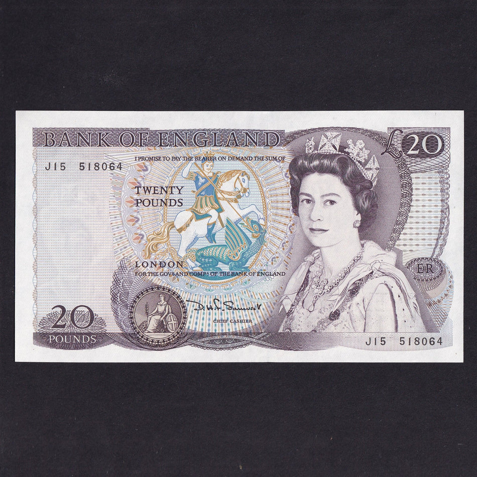 Bank of England (B350) Somerset, £20, last series, J15 518064, UNC