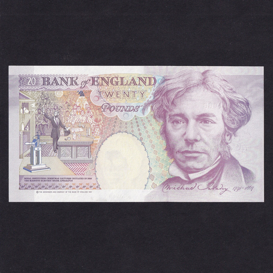 Bank of England (B371) Kentfield, £20, E01 001066, first million from circulation but not 66 as notes 1 - 1000 used in Debden pair C118 E01/E02, UNC