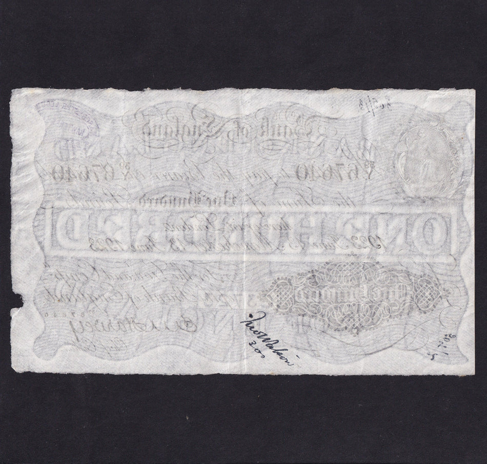 Bank of England (B209e) Harvey, £100, Manchester branch, 13th June 1933, handstamp, ink notations, VF and; rare- only 12 recorded