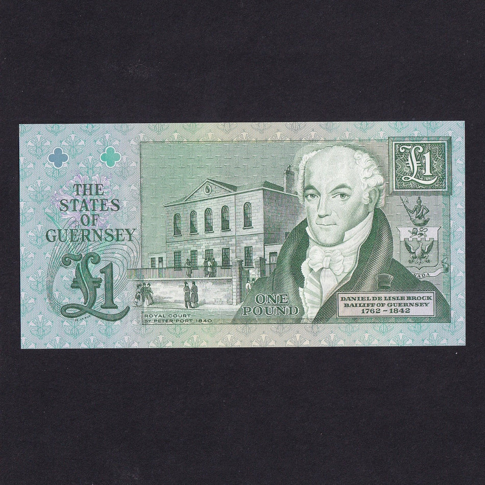 Guernsey (P52c) £1, 1993-2001, Clark signature but V99996x, last of prefix, UNC