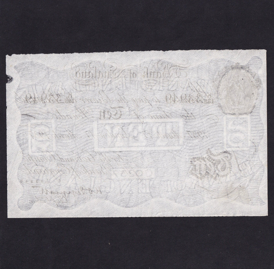 Operation Bernhard - Nazi forgery 1942-44, Peppiatt, £10, 17th March 1937, K185 33949, Fine