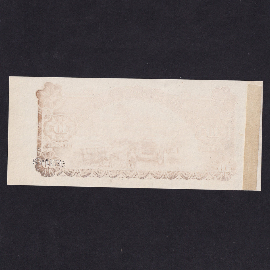 Australia, £10, Harrison banknote design reverse proof, c.1924, Pick 14 B117, mount marks, Good EF