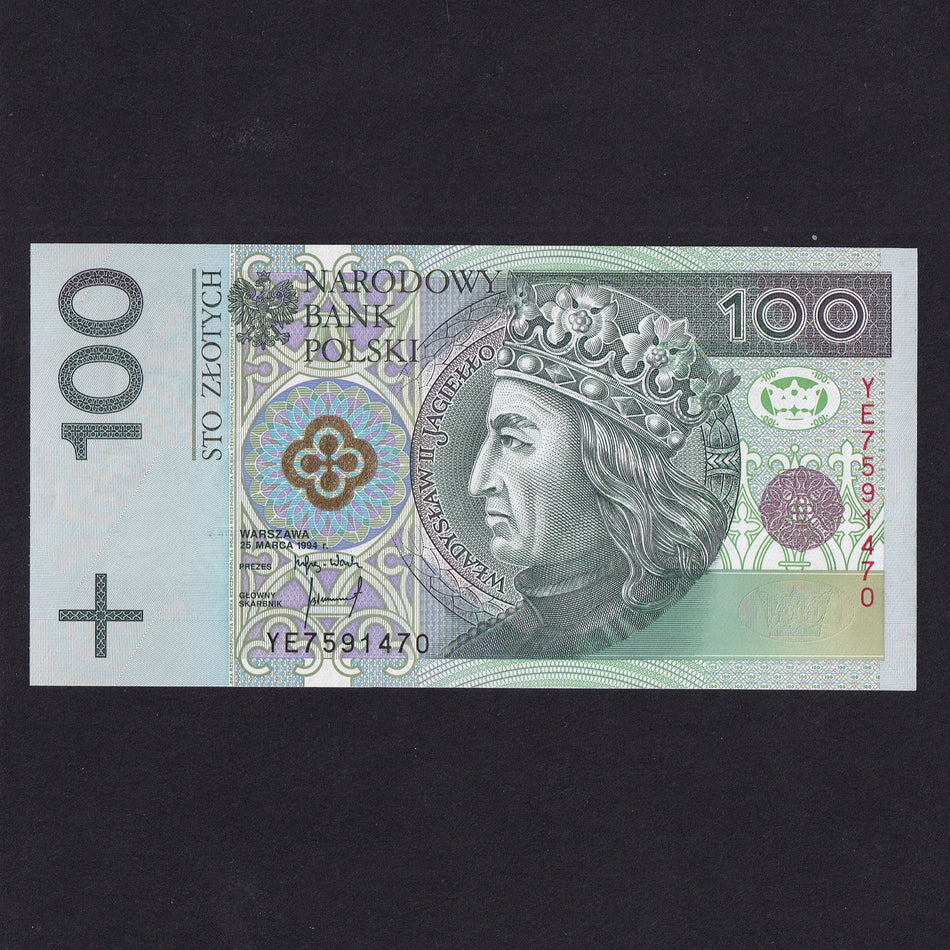 Poland (P176a) 100 Zloty, 1994, YE7591470, UNC