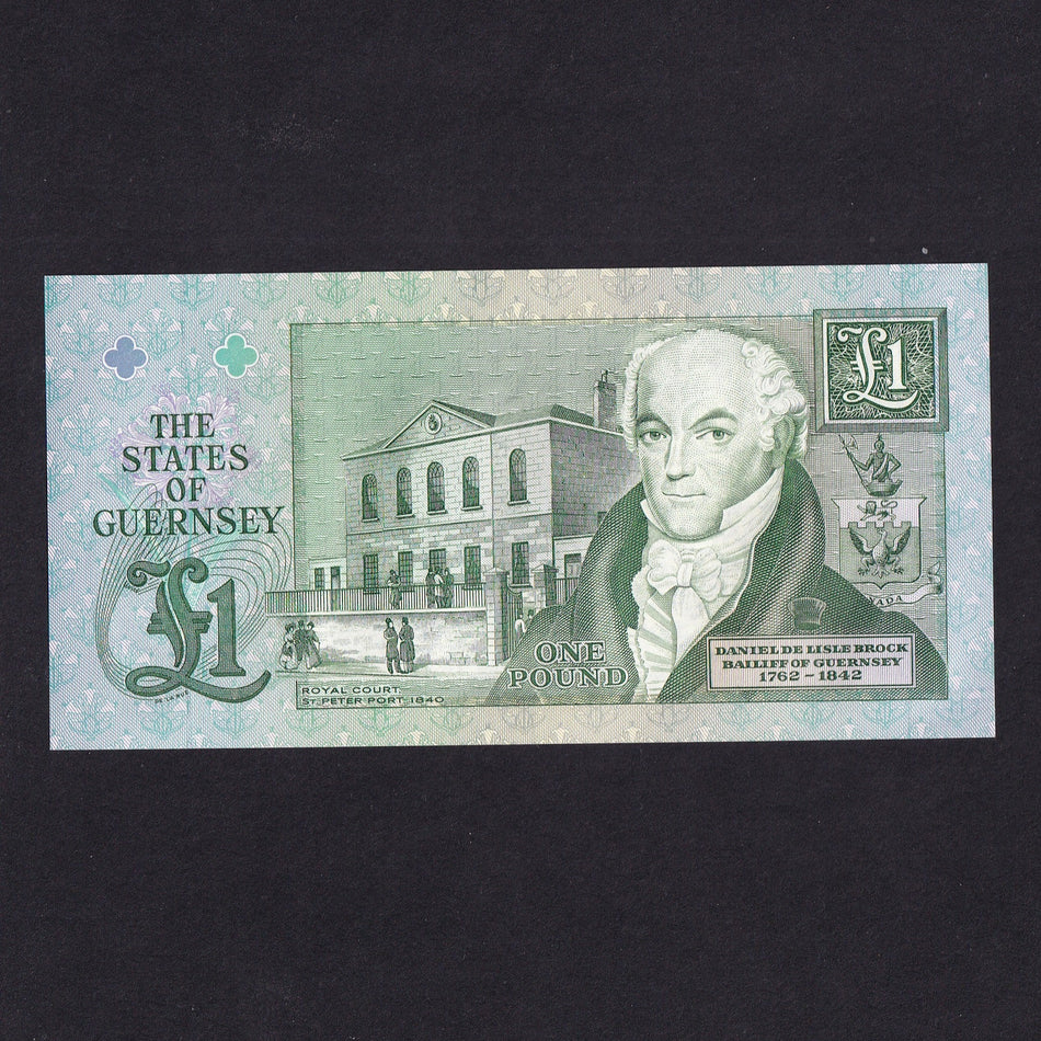 Guernsey (P52b) £1, 1993-2001, S99996x, last of Trestain signature, UNC