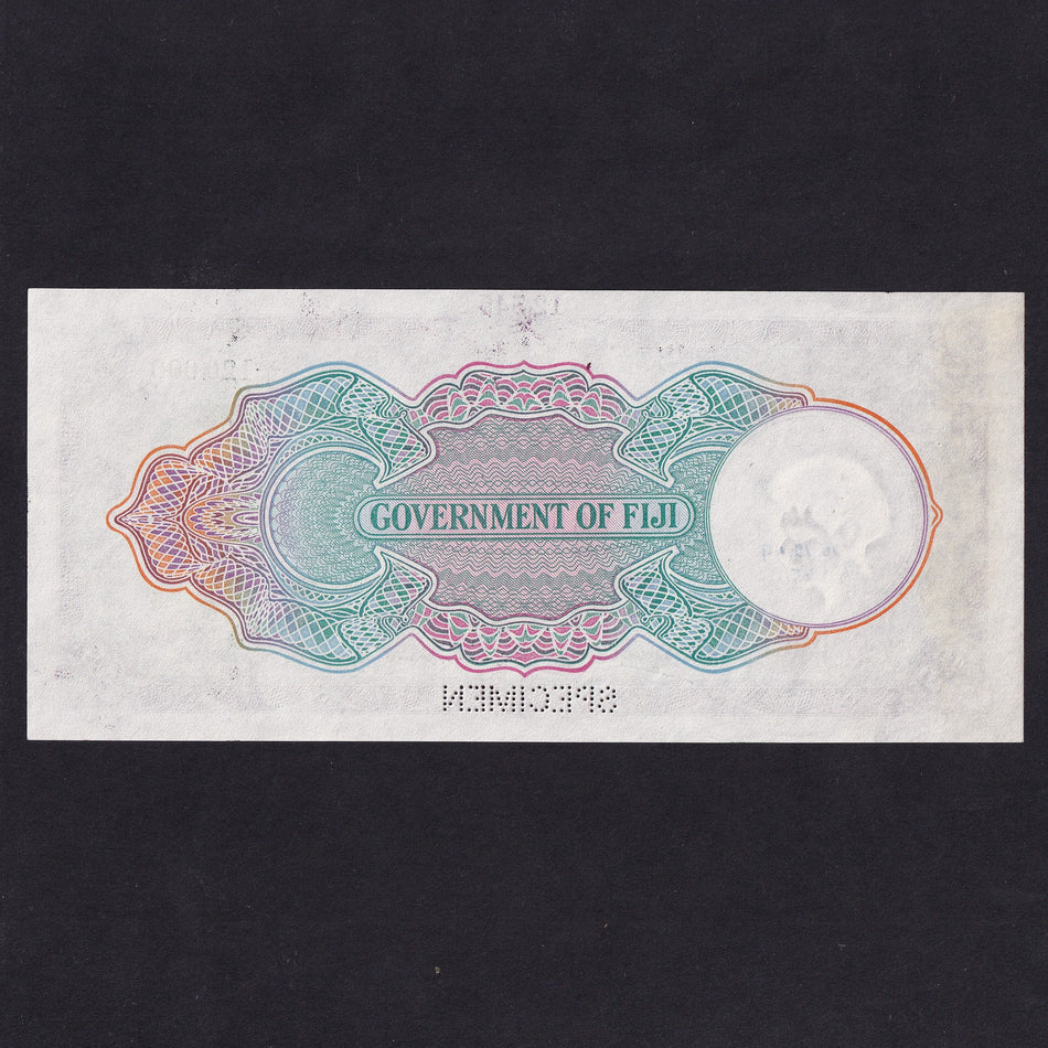 Fiji (P41d) £5 specimen, 1st August 1949, B/1 92,001, B/1 120,000, notations, Good EF