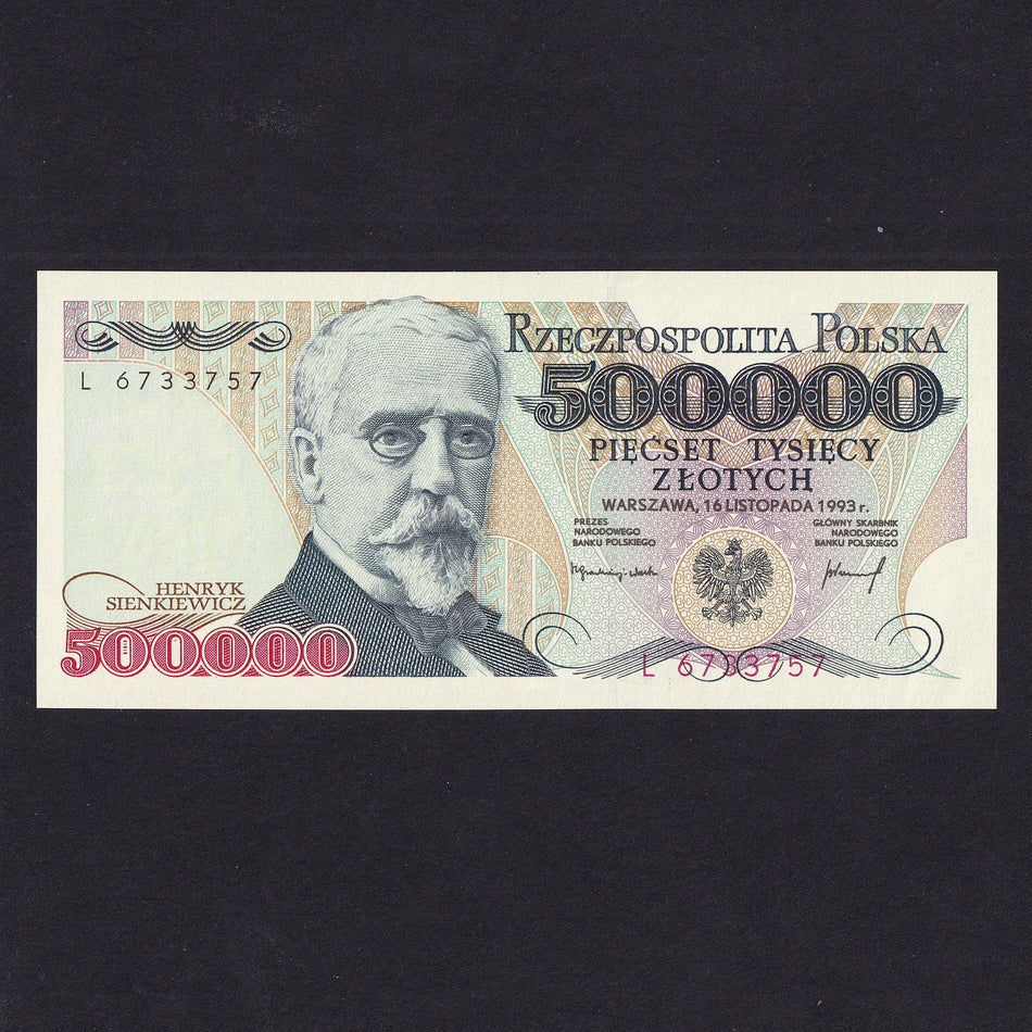 Poland (P156) 500,000 Zloty, 1993, UNC