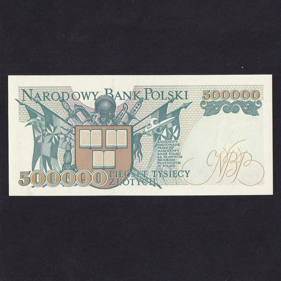 Poland (P156) 500,000 Zloty, 1993, UNC