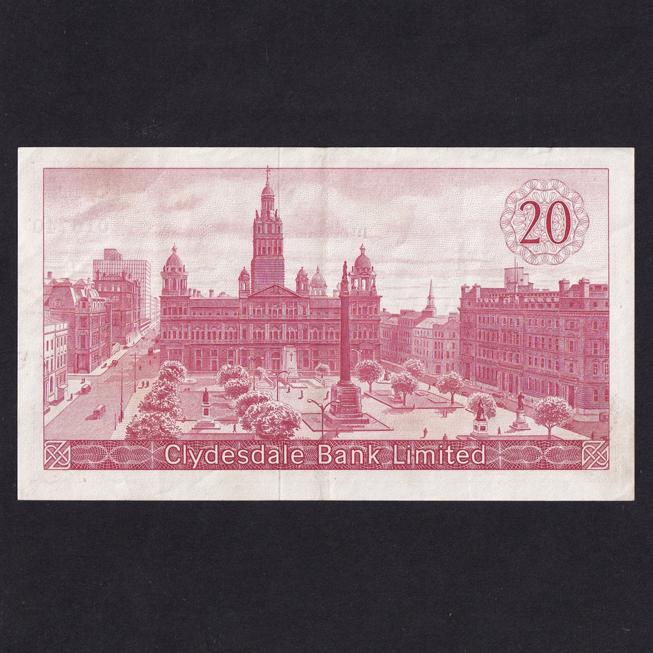 Scotland (P200) Clydesdale Bank Limited, £20, 1st December 1967, PMS CL33, Good VF