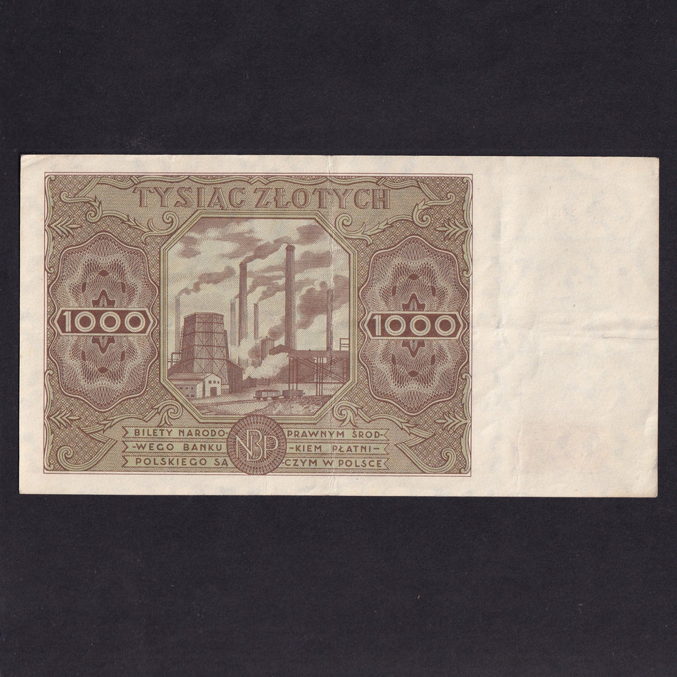 Poland (P133) 1000 Zloty, 1947, H0449290, Good VF