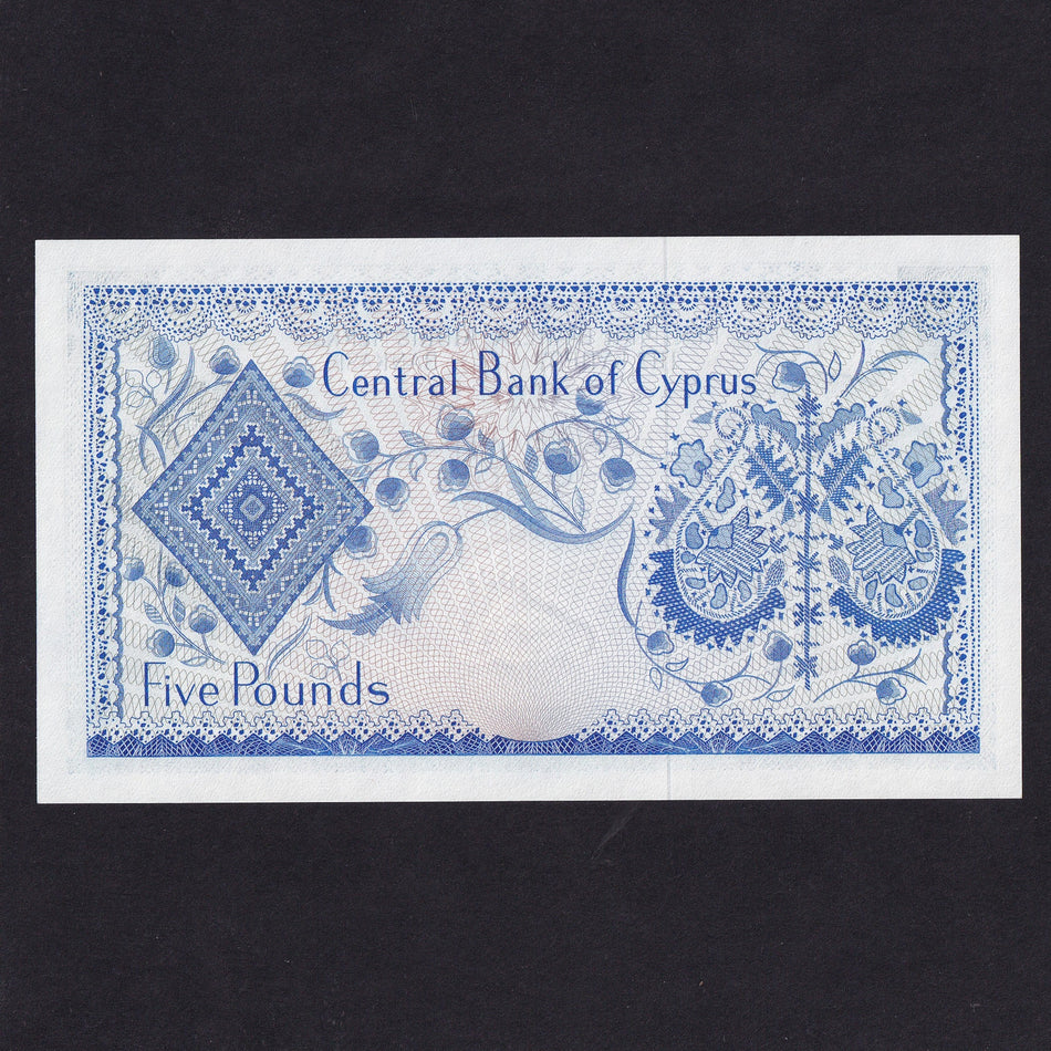 Cyprus (P44f) £5, 1st May 1973, blue, L/111 717768, UNC