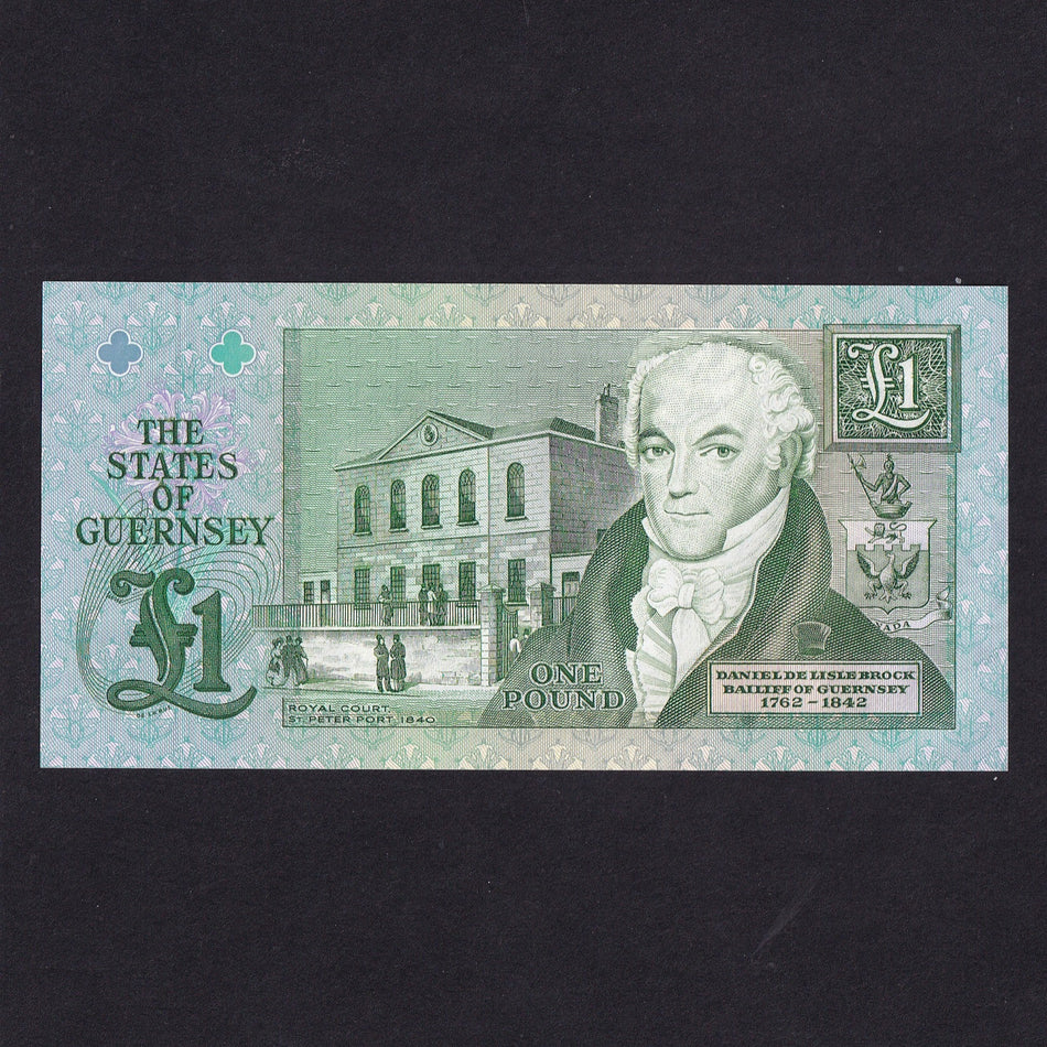 Guernsey (P52c) £1, 1993-2001, Clark signature, but T99996x, last of prefix, UNC