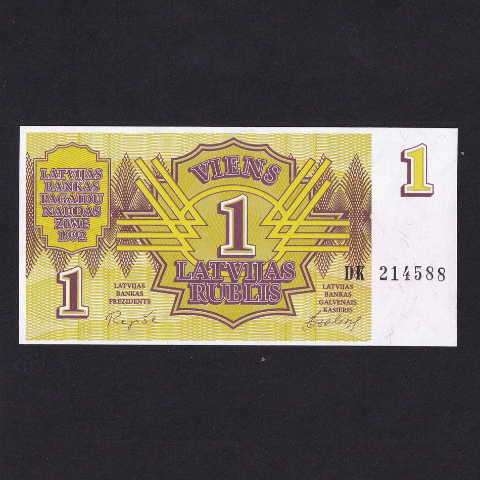 Latvia (P35) 1 Rublis, 1992, UNC
