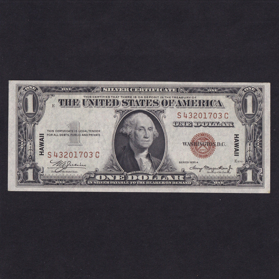 Hawaii (P36) $1, series 1935A, S43201703C, UNC
