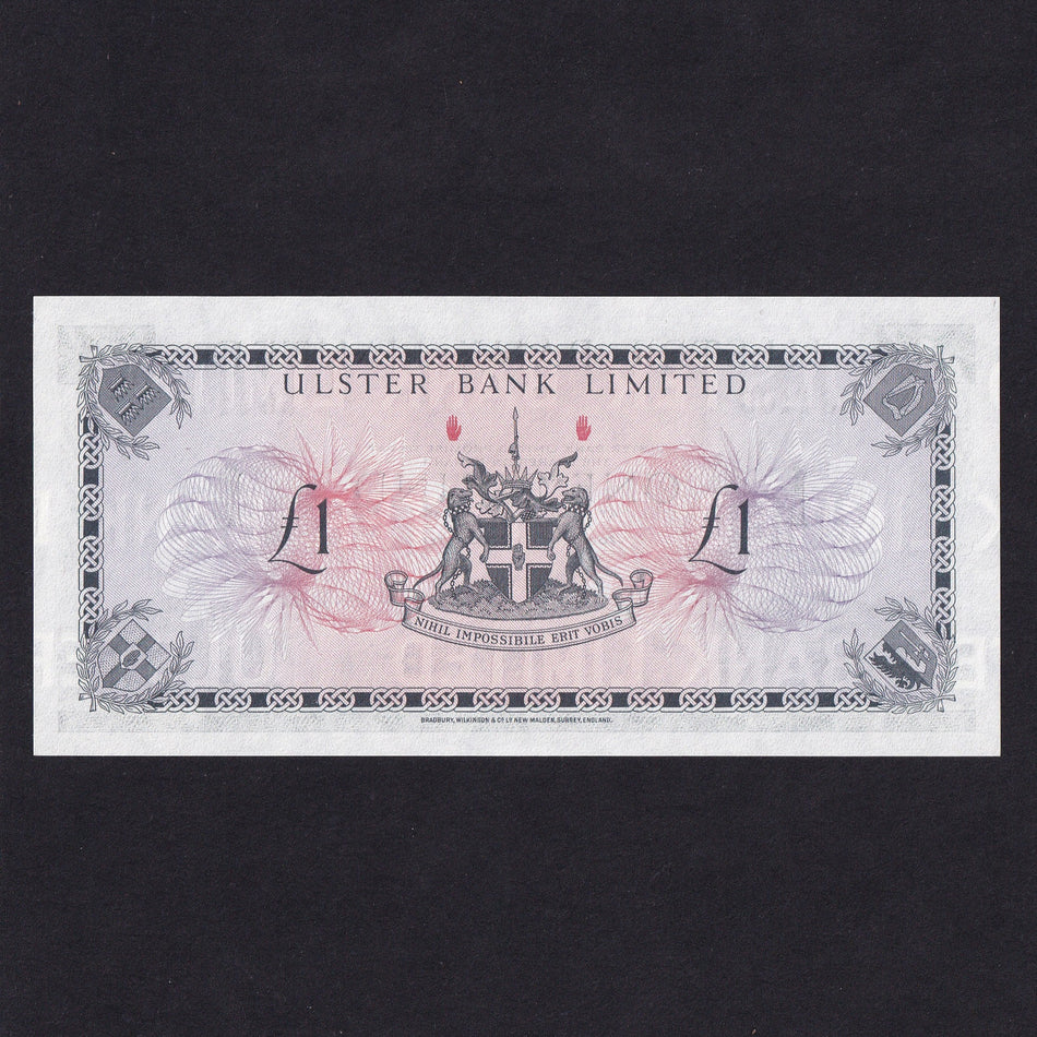 Northern Ireland (P321) Ulster Bank, £1, 1966, Leitch signature, UB64, UNC