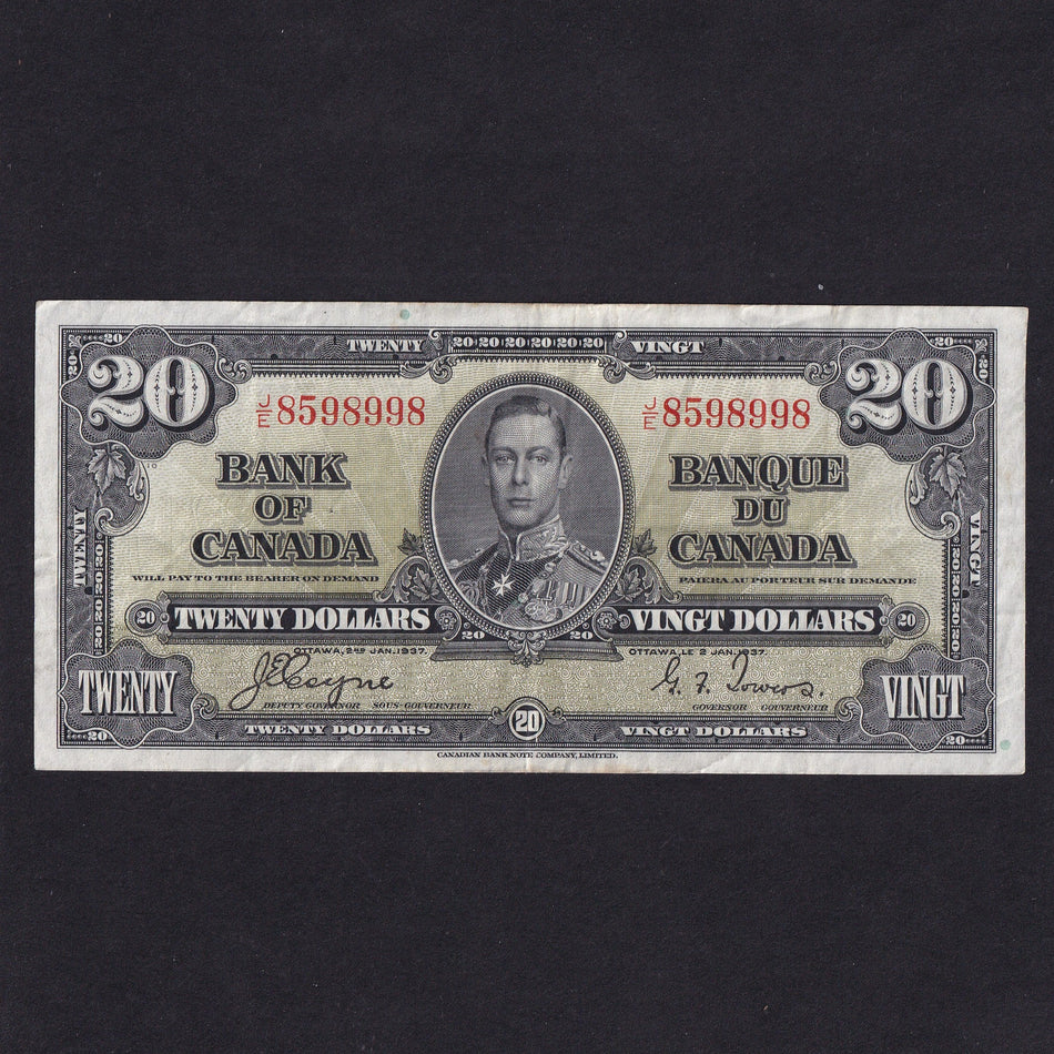 Canada (P62c) $20, KGVI, Coyne/ Towers, Fine