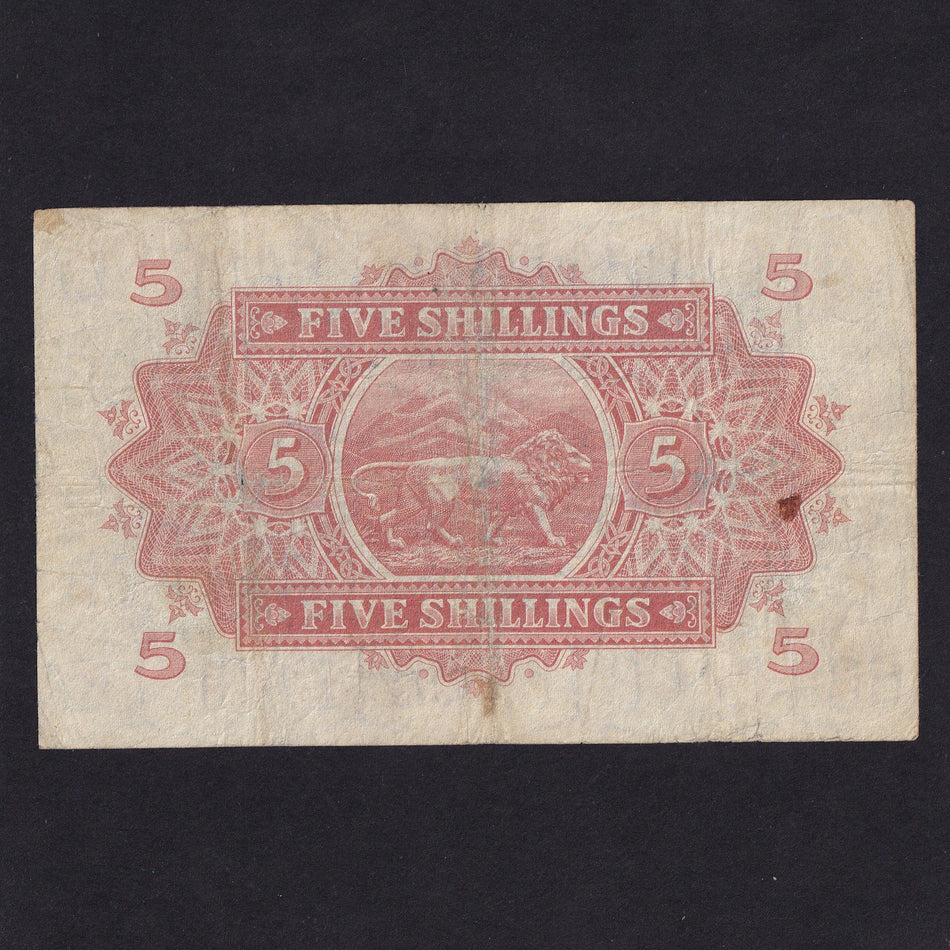 East Africa (P20) 5 Shillings, 1933, KGV, G/7 60728, Fine