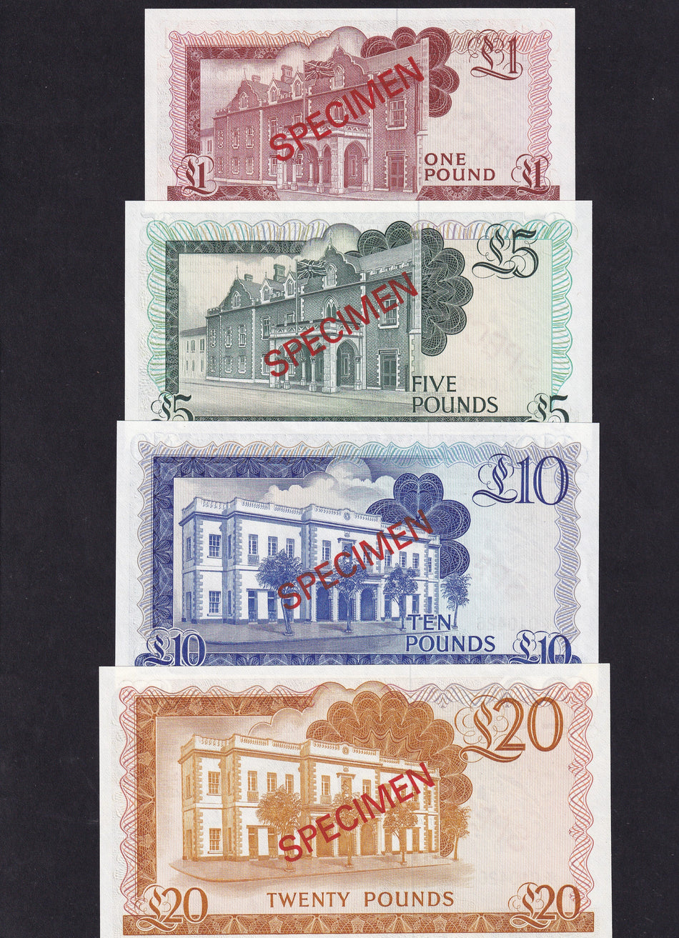Gibraltar (PCS1) £1, £5, £10 & £20 Franklin Mint specimen set, no.010426, without envelope, UNC