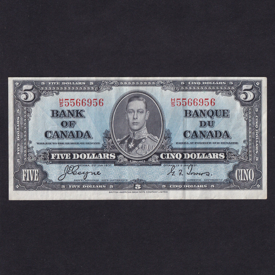 Canada (P60c) $5, KGVI, Coyne/ Towers, VF