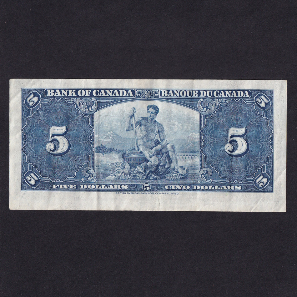Canada (P60c) $5, KGVI, Coyne/ Towers, VF