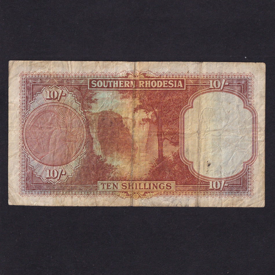 Southern Rhodesia (P.9a) 10 Shillings, 15th December 1939, KGVI, A/7 044151, first date, VG