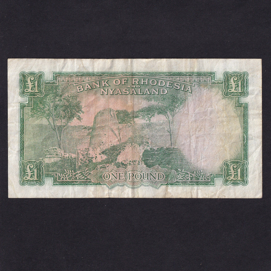 Rhodesia & Nyasaland (P21b) £1, 28th December 1960, QEII, Richards signature, VG/ Fine