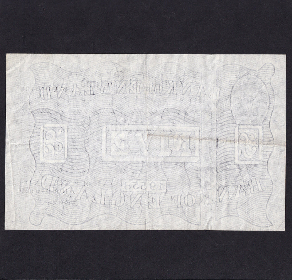 Bank of England (B276) O'Brien, £5, 4th July 1955, A16A 040109, Good Fine