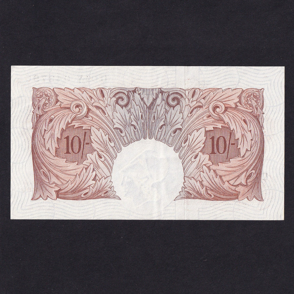 Bank of England (B271) O'Brien, 10 Shillings, mid-series, centre fold, otherwise EF