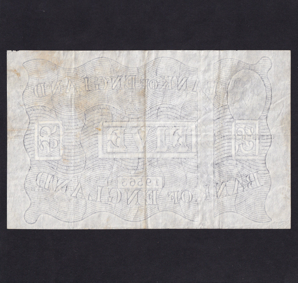 Bank of England (B276) O'Brien, £5, 24th March 1956, C45A 097385, VG