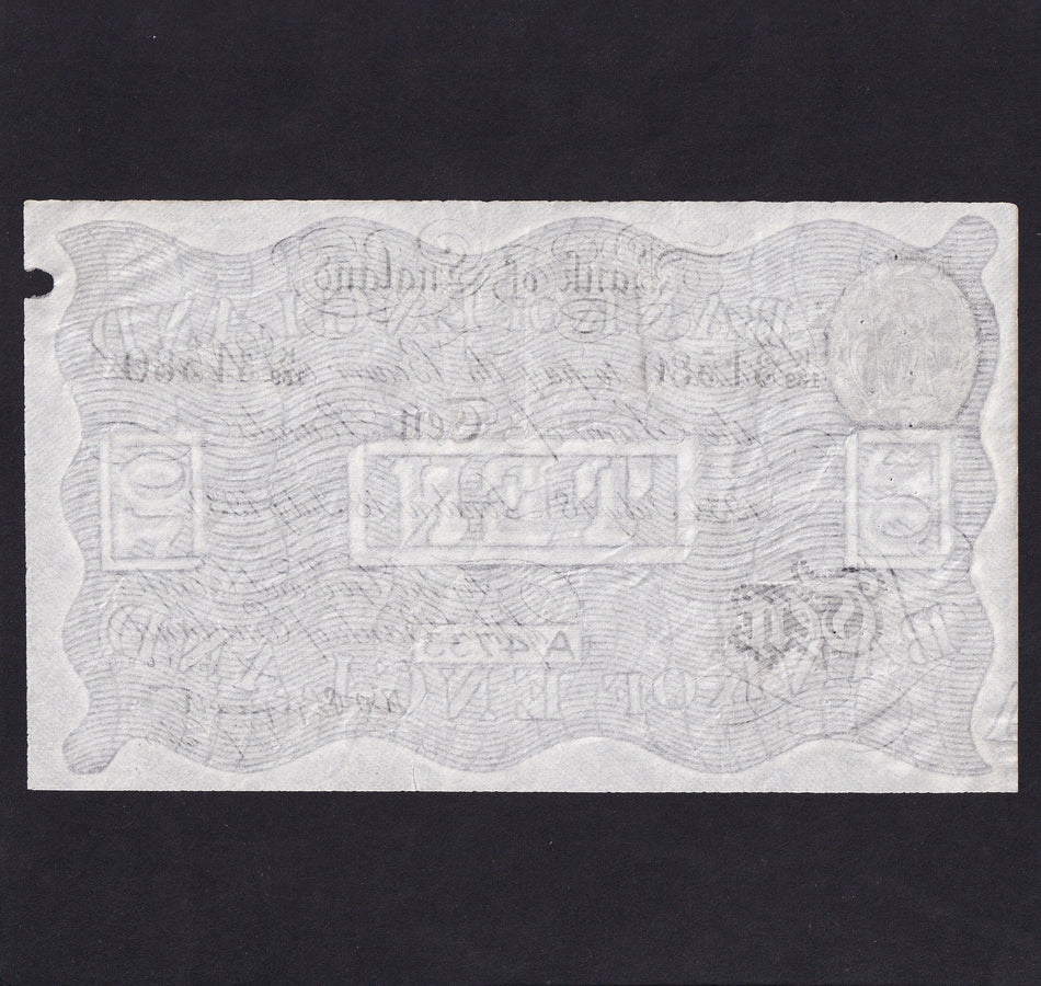 Operation Bernhard - Nazi forgery 1942-44, Peppiatt, £10, 18th July 1934, K139 31580, VF
