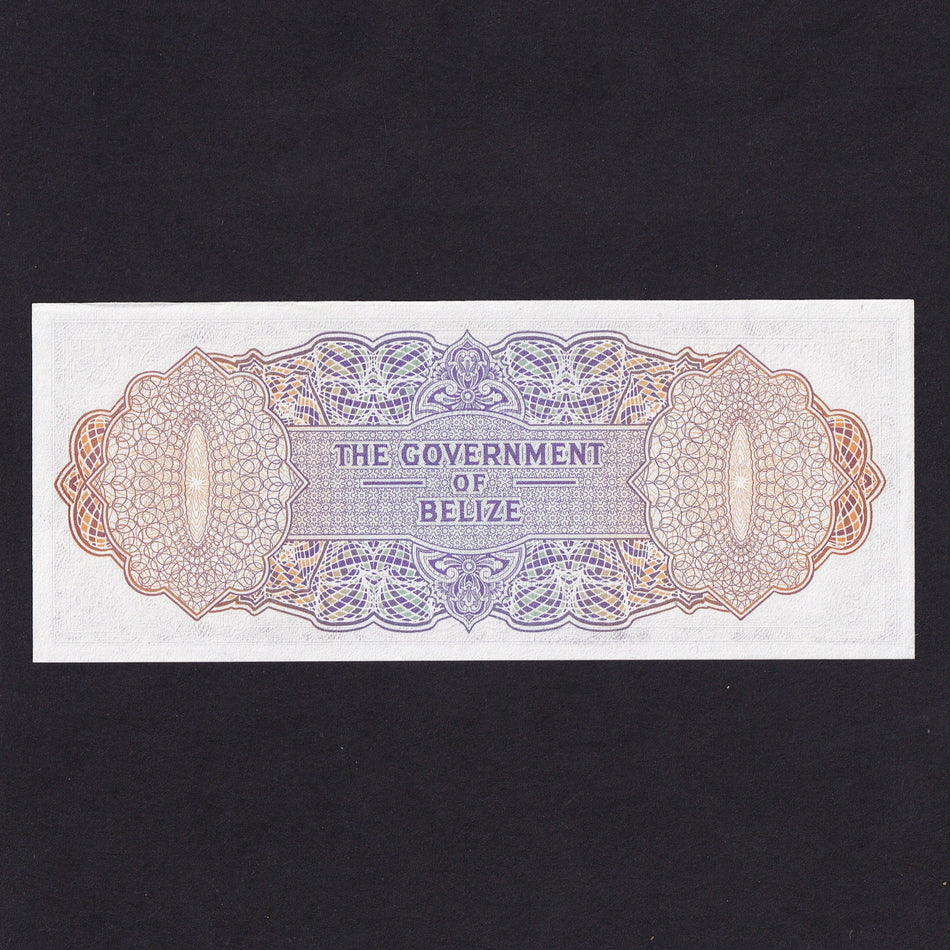 Belize (P34b) $2, 1st July 1975, QEII, B/1 119001, UNC