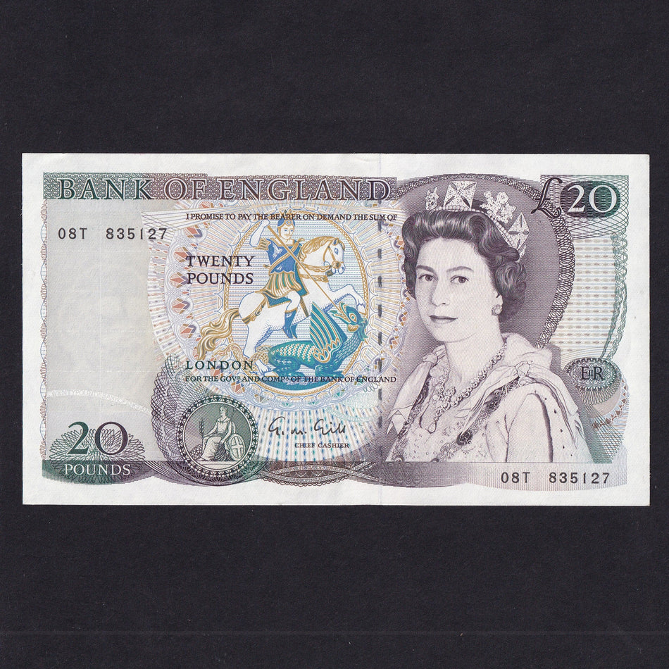Bank of England (B355) Gill, £20, Good VF/EF but tiny ink marks