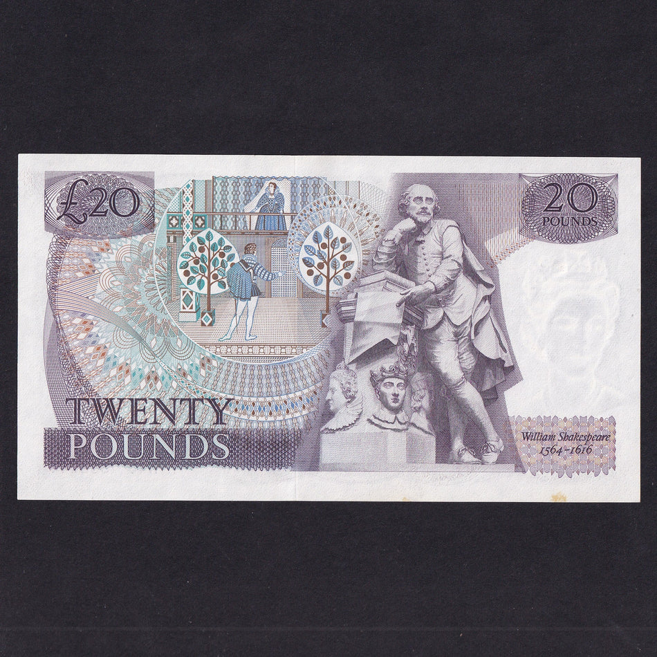 Bank of England (B328) Page, £20, A--, rust marks, Good EF