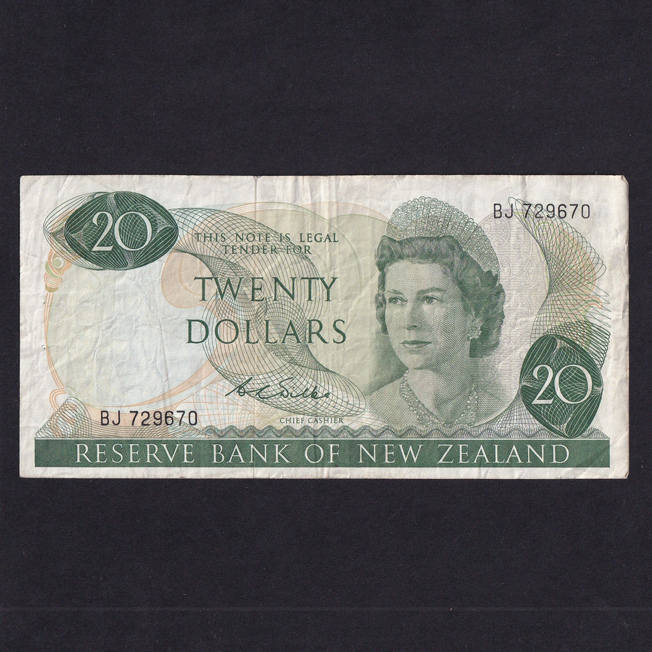 New Zealand (P167b) $20, Wilks signature, VG