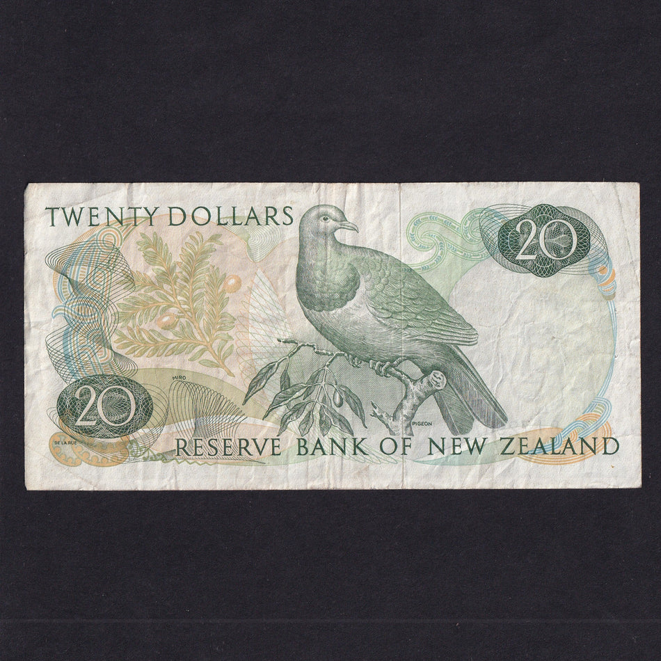 New Zealand (P167b) $20, Wilks signature, VG