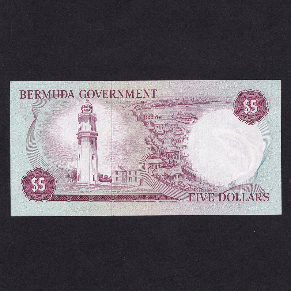 Bermuda (P24a) $5, 6th February 1970, A/1 000626, UNC