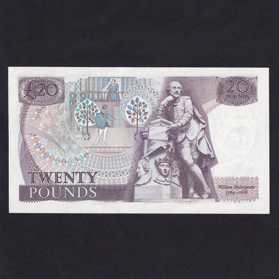 Bank of England (B350) Somerset, £20, last series, J33, A/UNC
