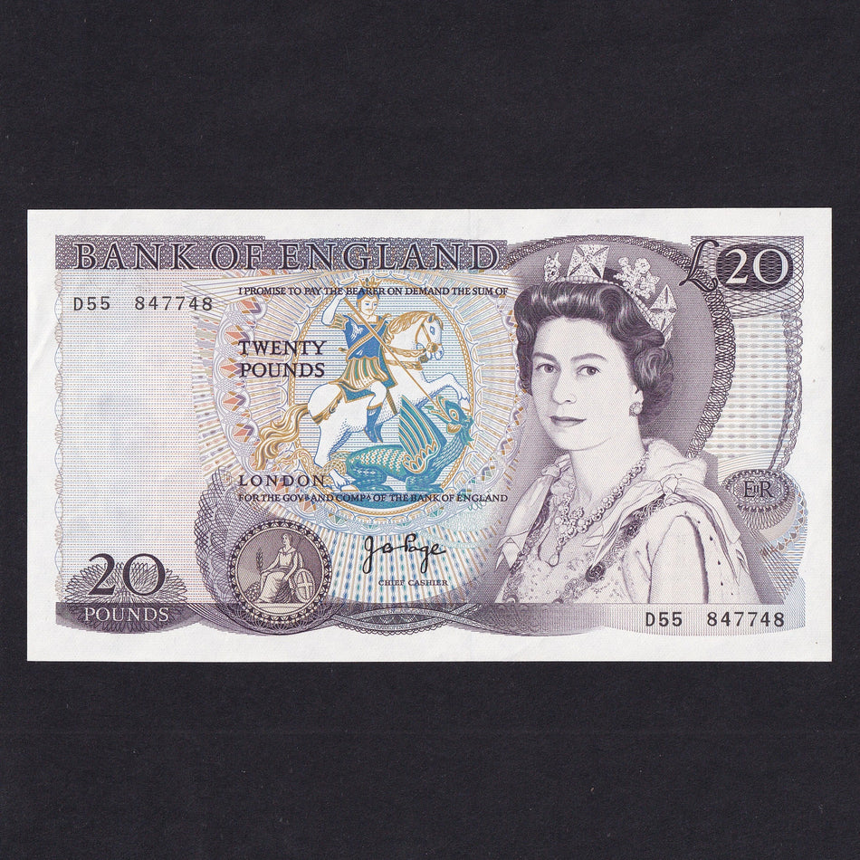 Bank of England (B328) Page, £20, D55, last series, A/UNC
